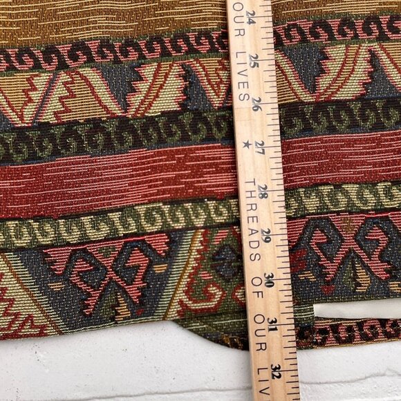Ascente Sport Blazer Women Medium Red Green Tapestry‎ Aztec Southwestern USA VTG - Picture 12 of 13